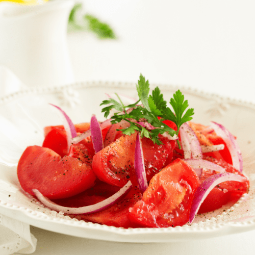 leaf no broth unturned classic little garden-fresh tomato salad